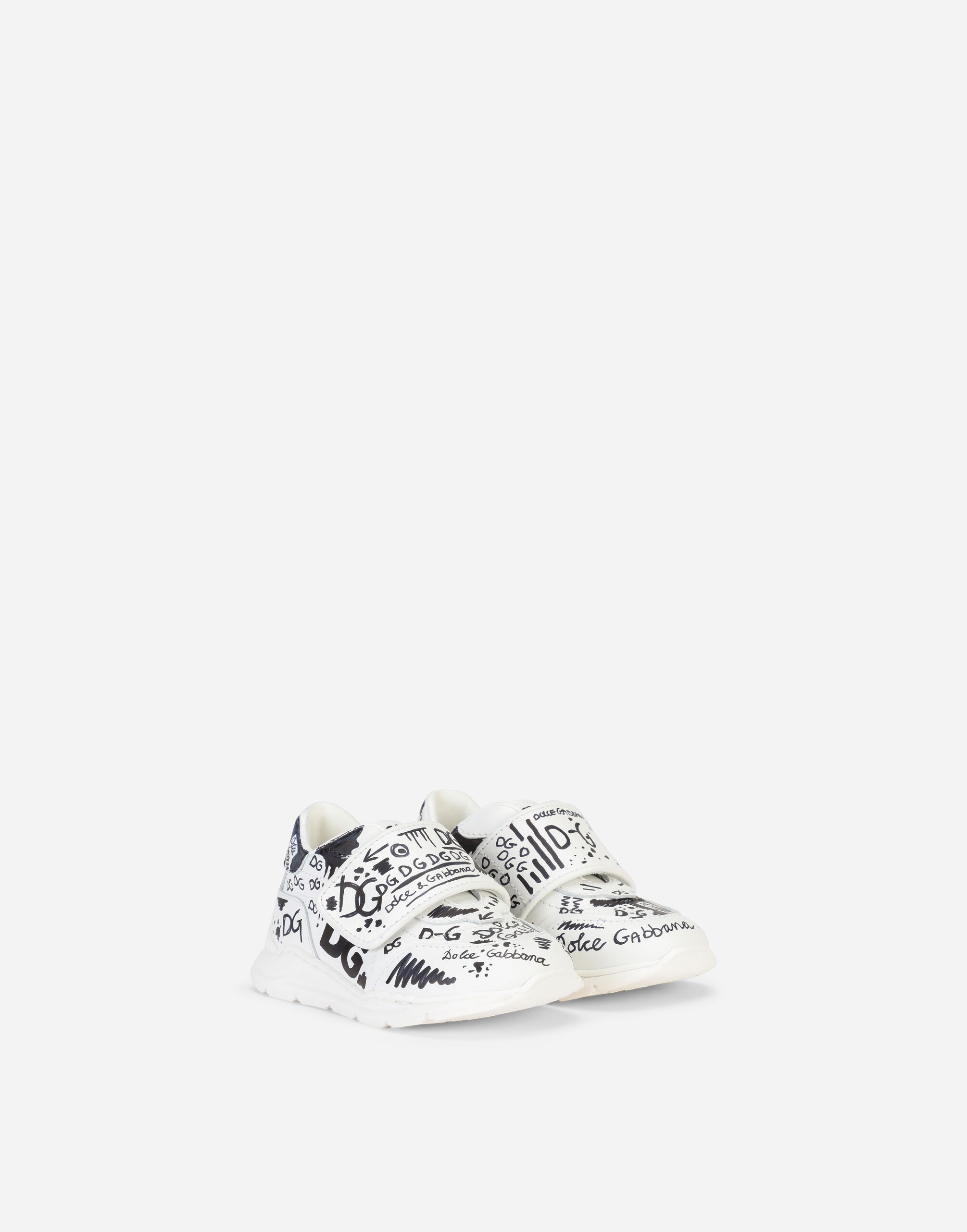 【D＆G】グラフィティカーフスキンナッパデイマスタースニーカー Nappa leather Daymaster sneakers with graffiti print