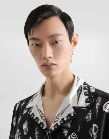 Dolce & Gabbana CREOLE ピン＆シェル シングルイヤリング Silver WER5C2W1111