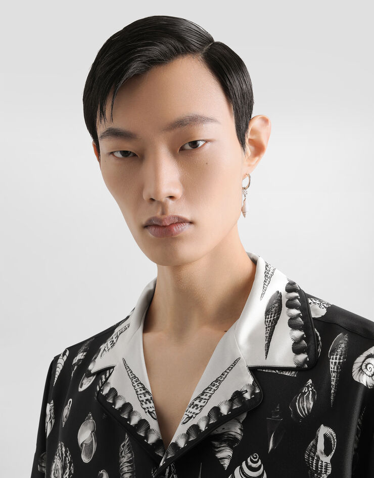 Dolce & Gabbana CREOLE ピン＆シェル シングルイヤリング Silver WER5C2W1111
