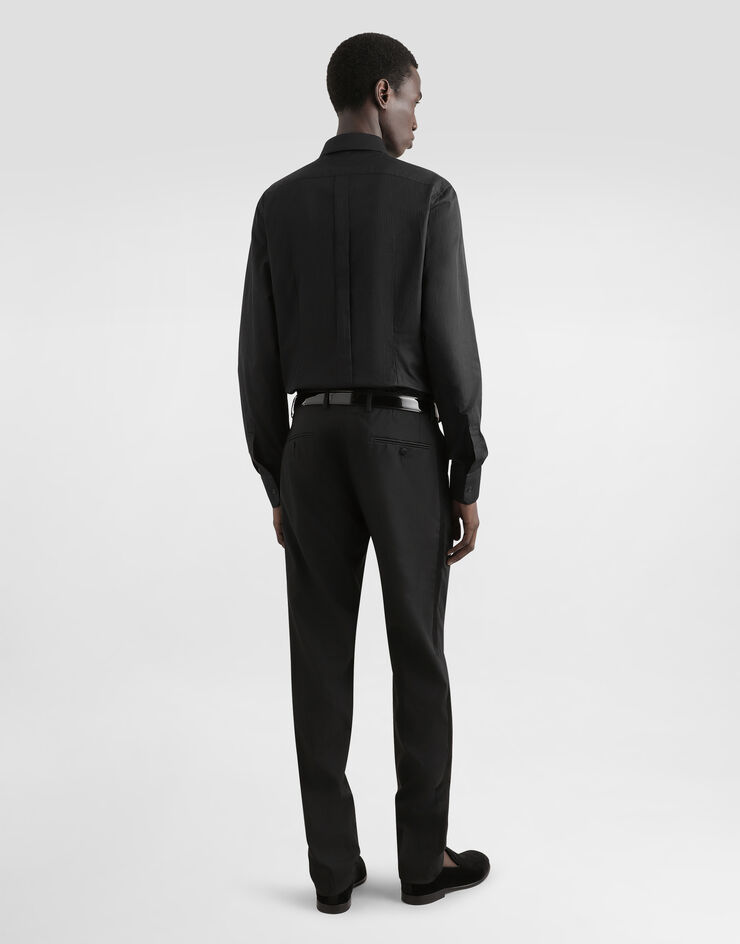 Dolce&Gabbana Pantalón de esmoquin de lana elástica Noir GWZXMTFUBF2
