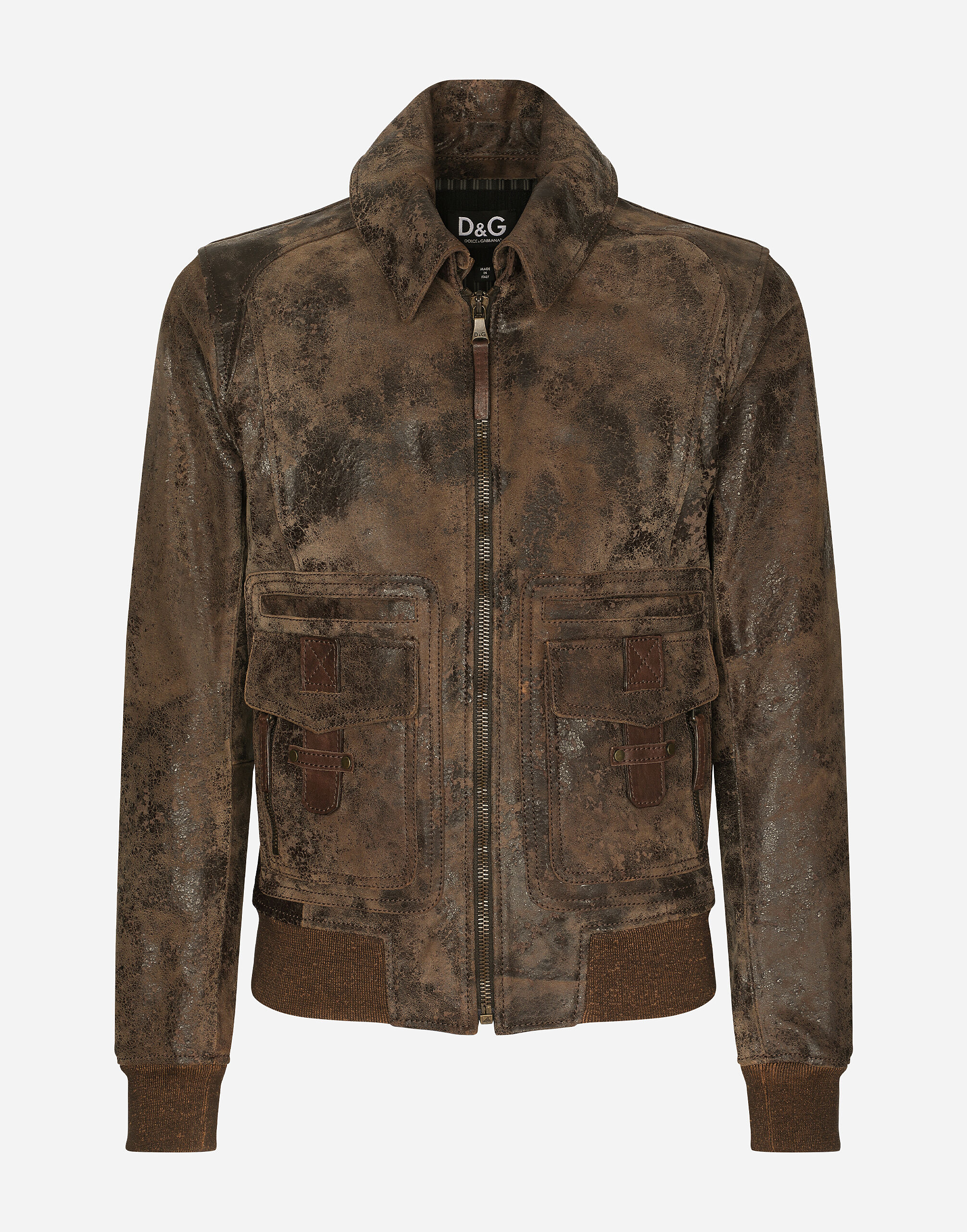 Dolce&Gabbana Vintage suede jacket Multicolor G9YF6TGG711