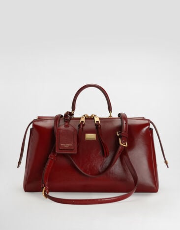 Dolce & Gabbana Medium Vittoria calfskin handbag Red BB7844AZ000