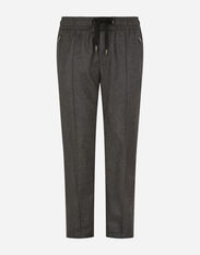 Dolce & Gabbana Virgin wool jogging pants Grey GYACETFU21Q