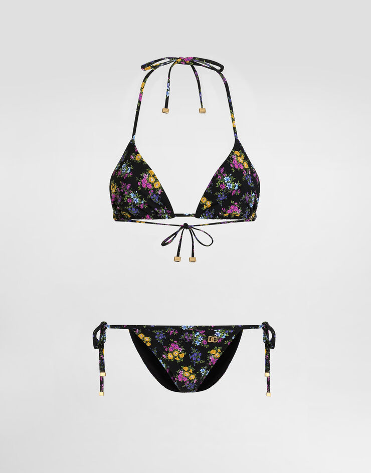 Dolce & Gabbana Small floral-print triangle bikini Dolce & Gabbana Small floral-print triangle bikini Multicolor O8A02JON0DQ