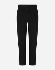 Dolce & Gabbana Cashmere jogging pants with DG logo Black GWZXMTFJBAJ