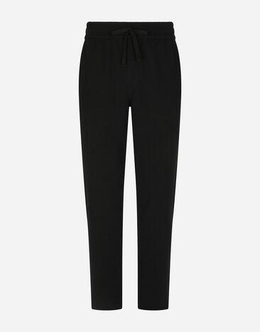 Dolce & Gabbana Cashmere jogging pants with DG logo Black G4HXATG7ZXD