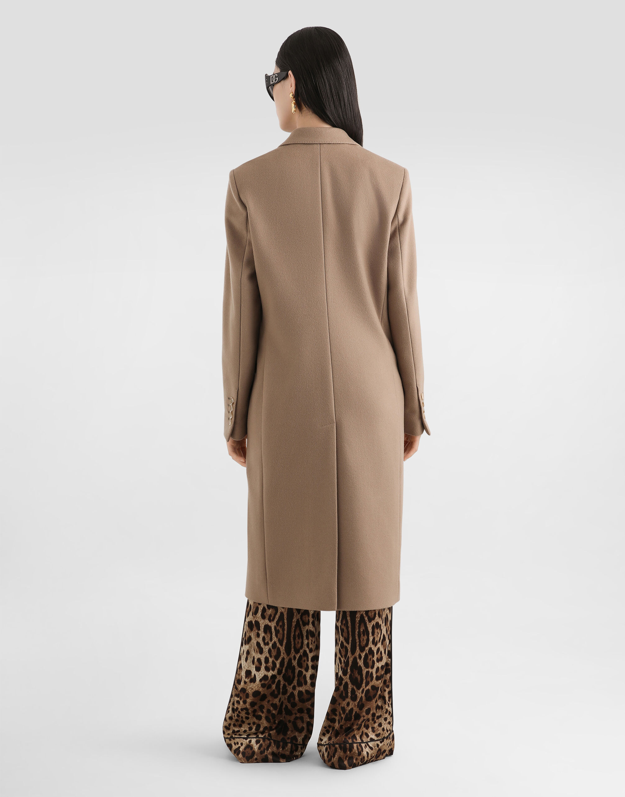 美品【Dolce&Gabbana】カシミア混/Pコート/ダブルブレスト/48 ベージュのウィメンズ カシミア ダブルブレスト コート | Dolce&Gabbana®