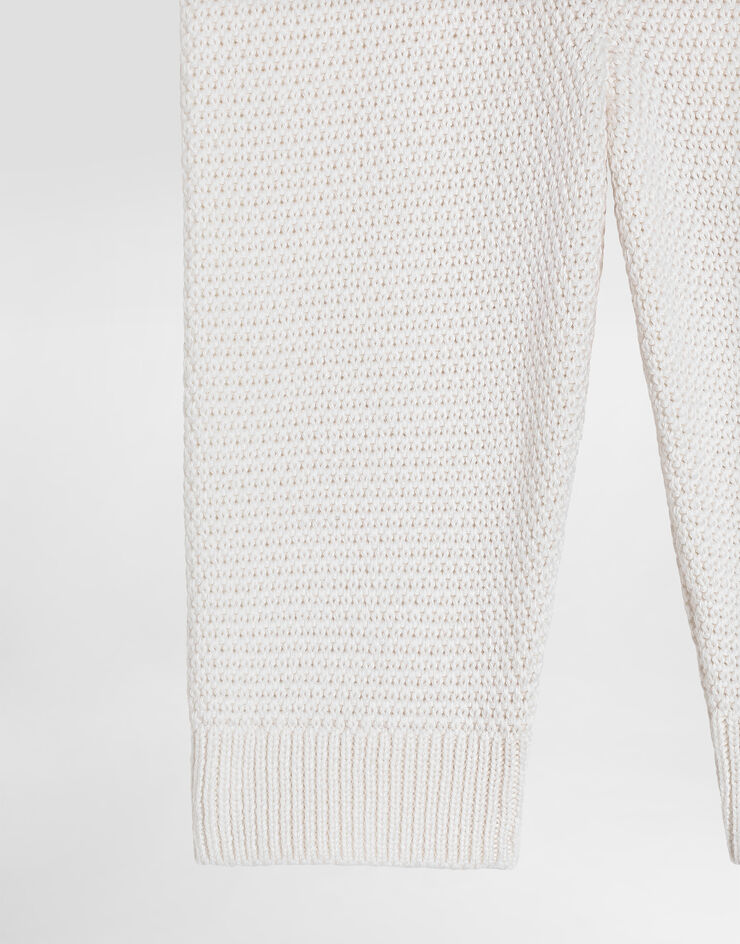 Dolce & Gabbana Seed stitch knit trousers White L1KP12JGMG8