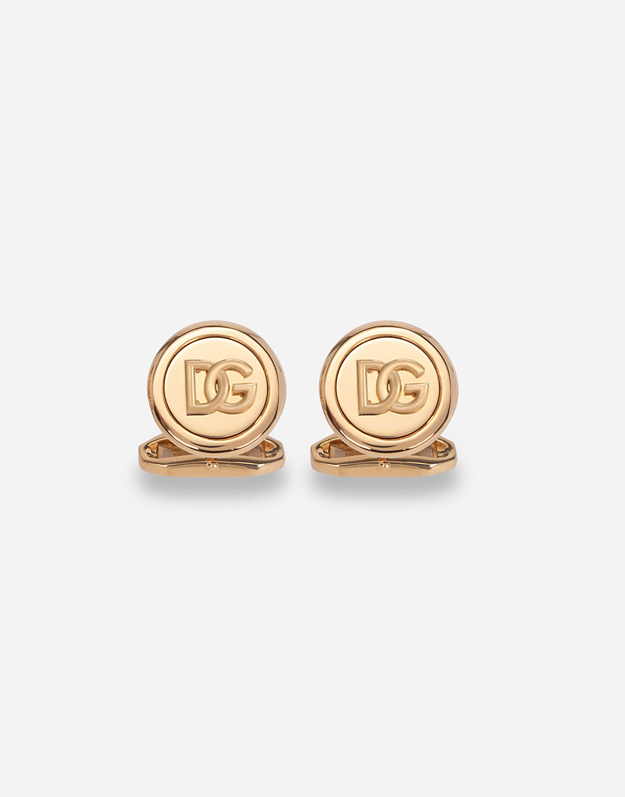 Cufflinks with DG logo in Gold for Men Dolce Gabbana