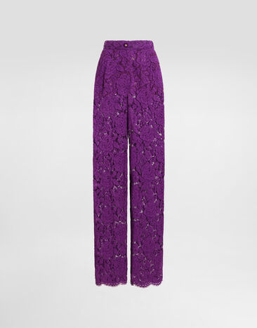 Dolce & Gabbana Cordonetto lace trousers Purple FTCPTTHLM7L