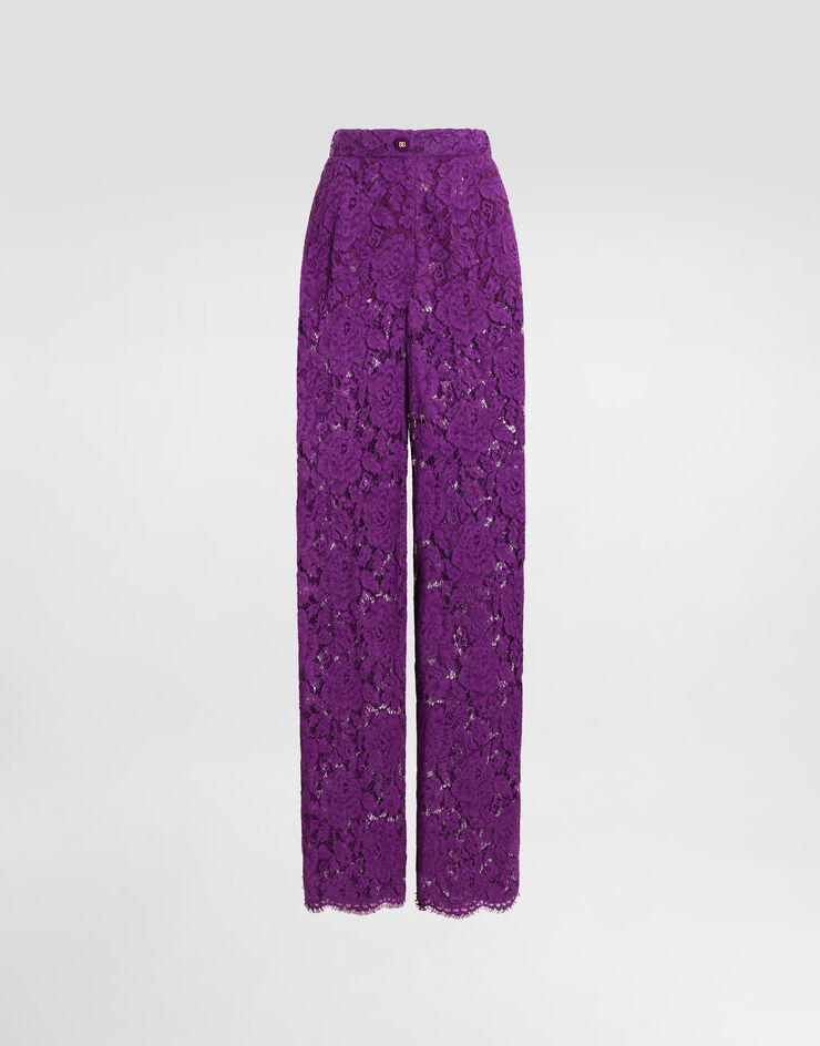 Dolce & Gabbana Cordonetto lace trousers Purple FTCPTTHLM7L