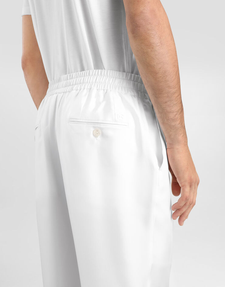 Dolce & Gabbana Silk twill jogging trousers Dolce & Gabbana Silk twill jogging trousers White GP239ZFU1XB