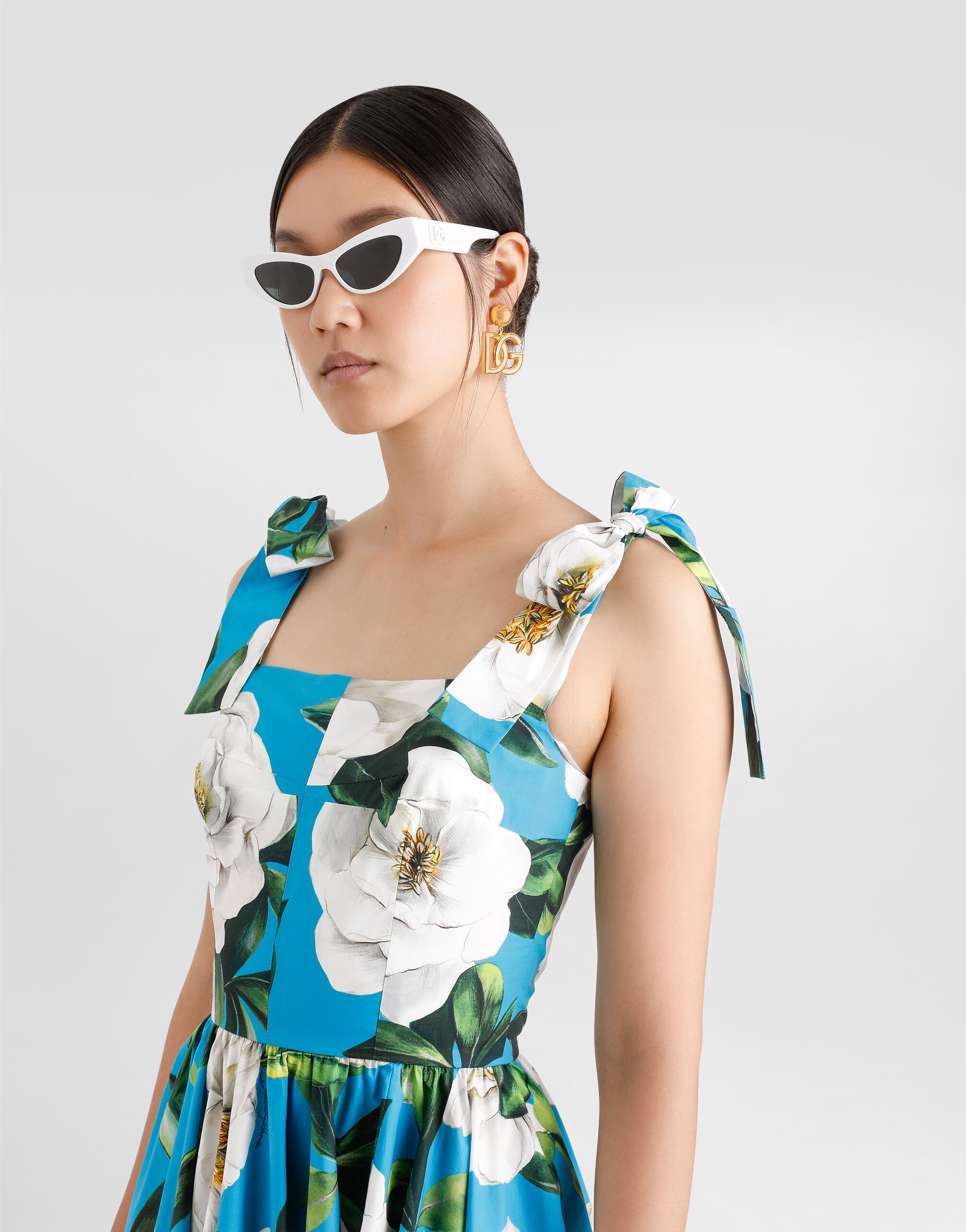 Corset dress with bouquet print in Print for Women