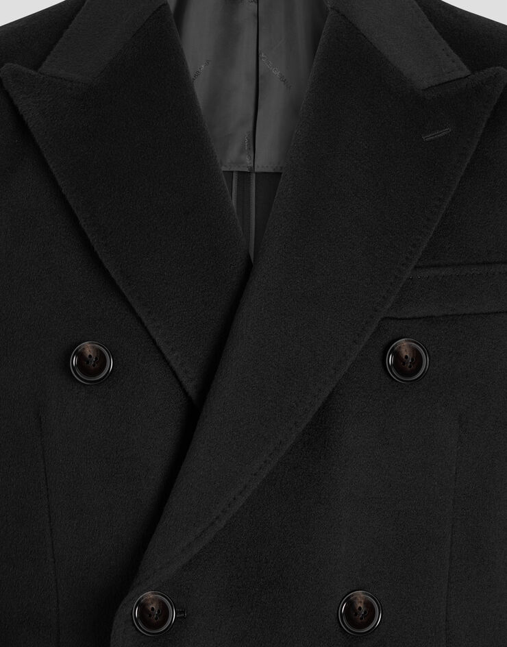Dolce & Gabbana Double-breasted virgin wool coat Black G038ZTHU2CA