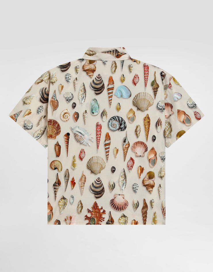 Dolce & Gabbana Shell-print poplin shirt Multicolor L44S52HS5TS