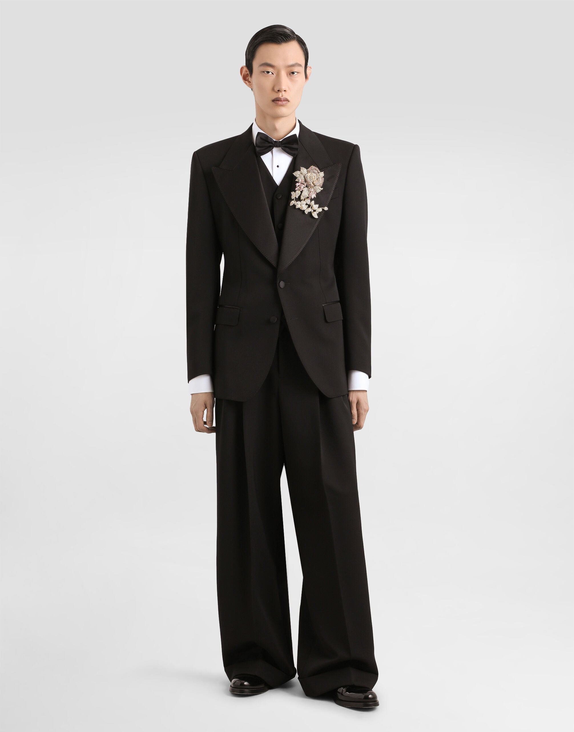 Blackのメンズ Wool and silk vest | Dolce&Gabbana®
