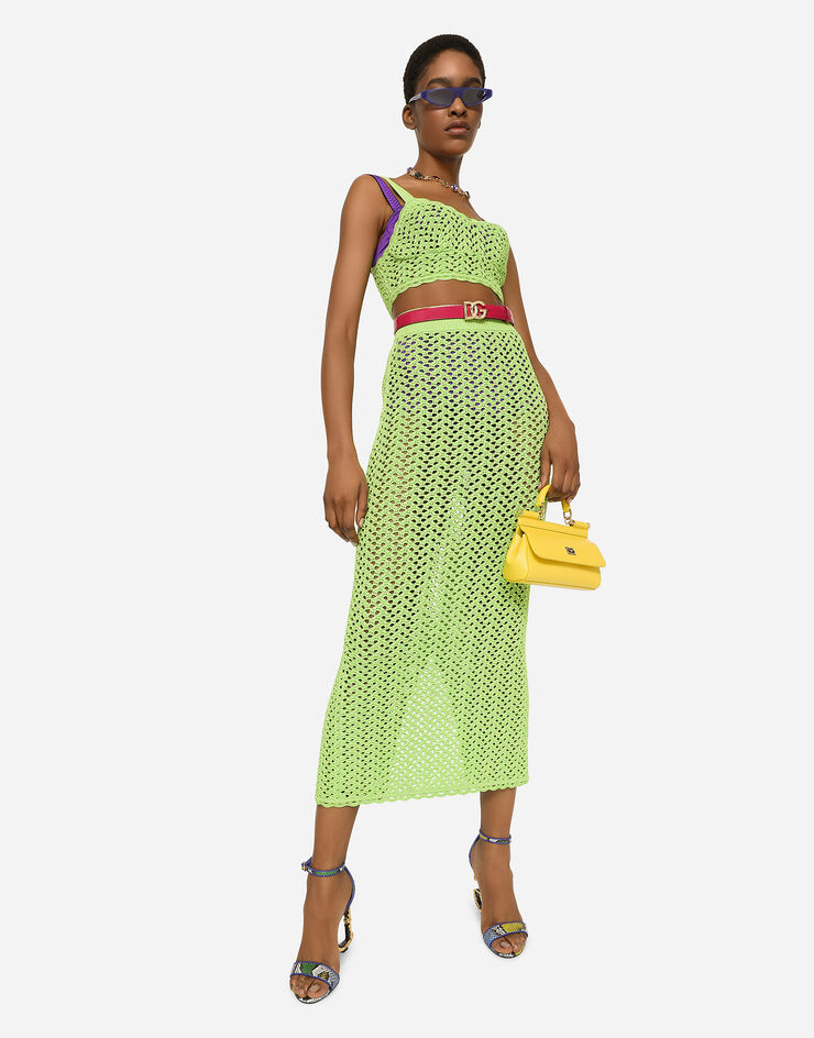 Dolce&Gabbana Crochet bra top Green FXL41TJFMO5