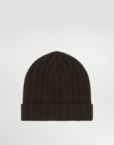 Dolce & Gabbana Cappello in maglia di cashmere Marrone GX90KTJBW0S
