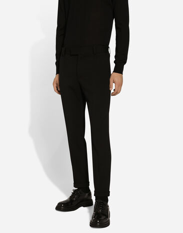 Dolce & Gabbana Tailored gabardine pants Black GP09TTFURNV