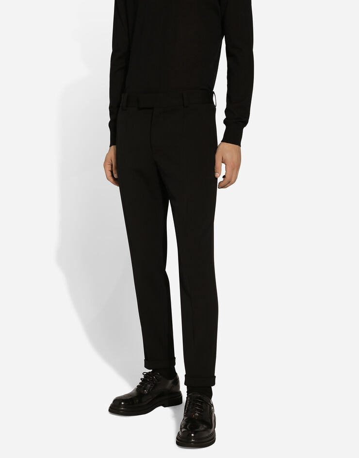 Dolce & Gabbana Tailored gabardine pants Black GP09TTFURNV