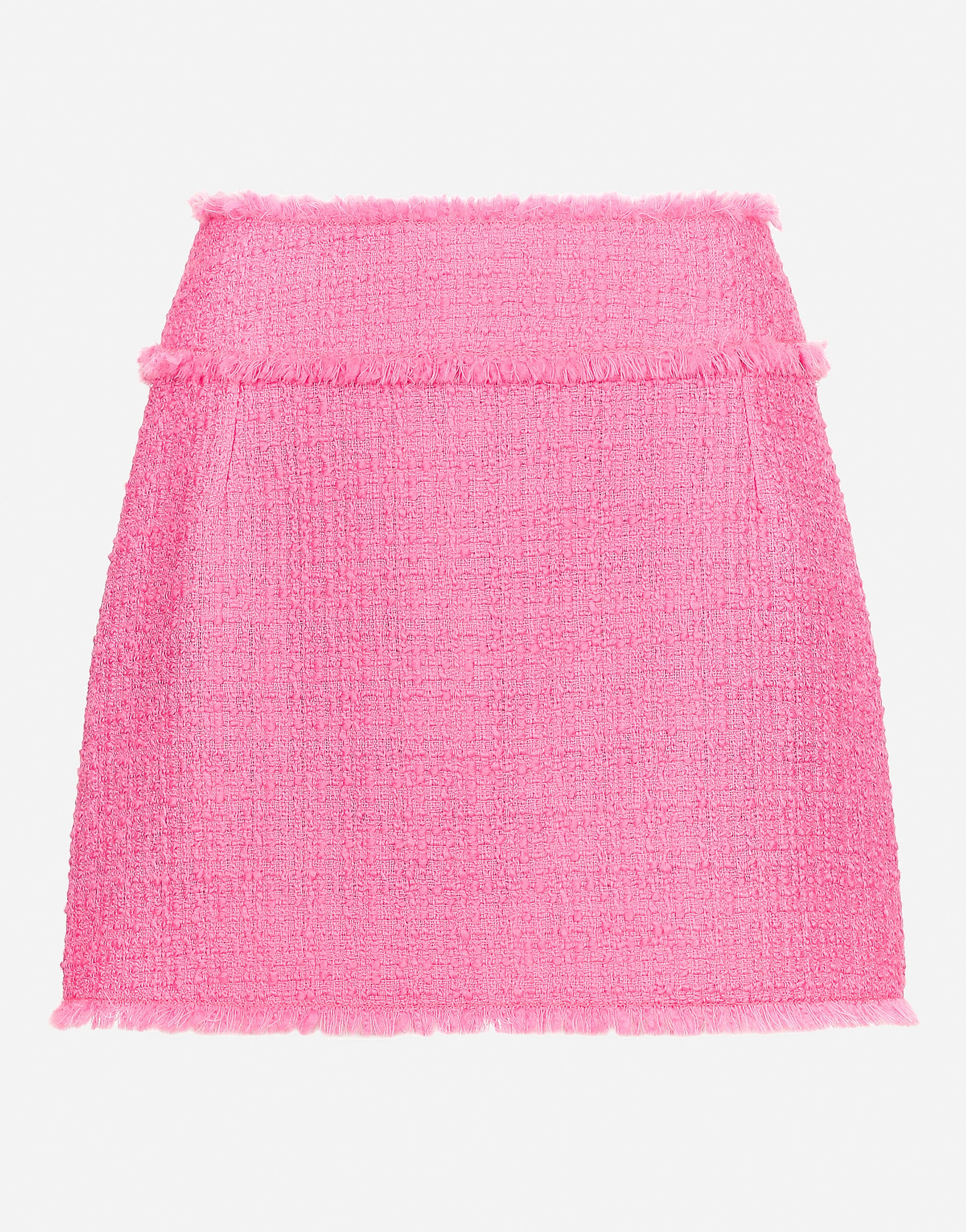 Dolce & Gabbana Raschel tweed miniskirt Pink F79DATFMMHN