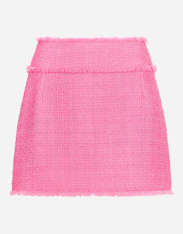 Dolce & Gabbana Raschel tweed miniskirt Pink F26X8TFMMHN