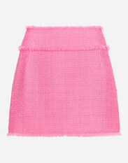 Dolce & Gabbana Raschel tweed miniskirt Pink F6DIHTFURAG