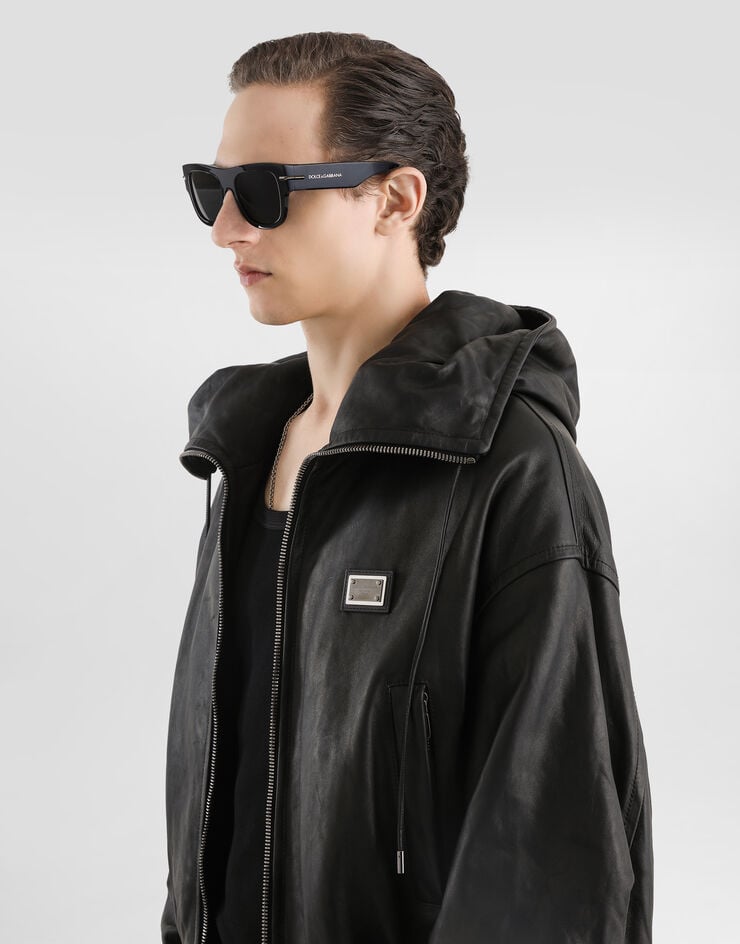Dolce & Gabbana Blouson en cuir nappa d’agneau Dolce & Gabbana Blouson en cuir nappa d’agneau Black G9BWPLHULZK