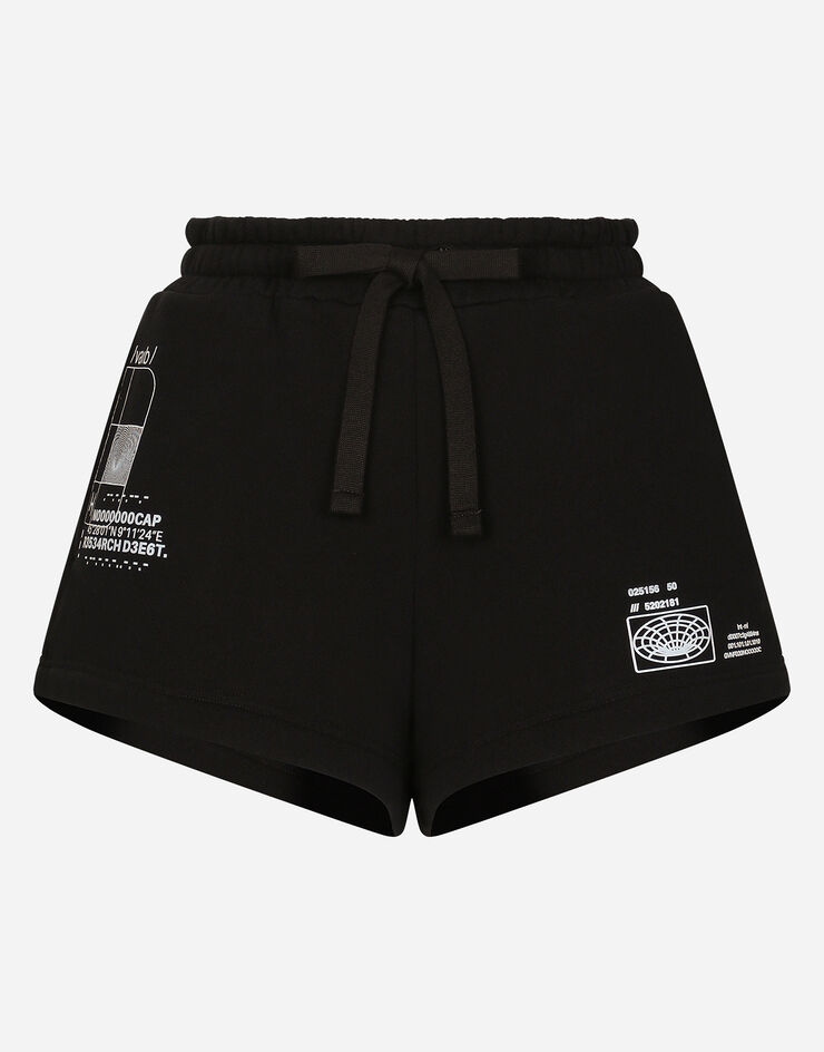 Dolce & Gabbana Shorts en punto de algodón DGVIB3 Noir FT003TG7K6X