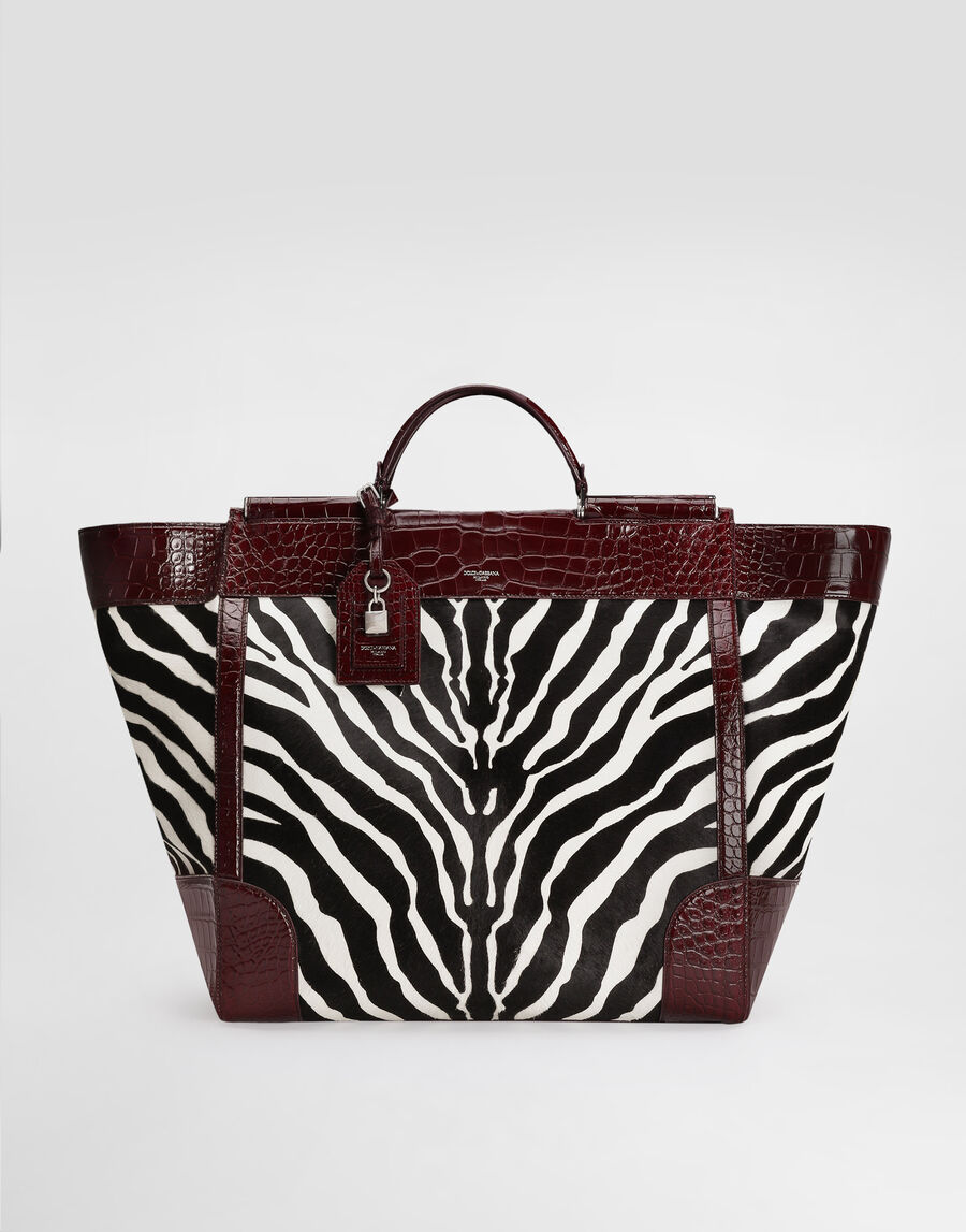 Sicily pony and polished alligator handbag