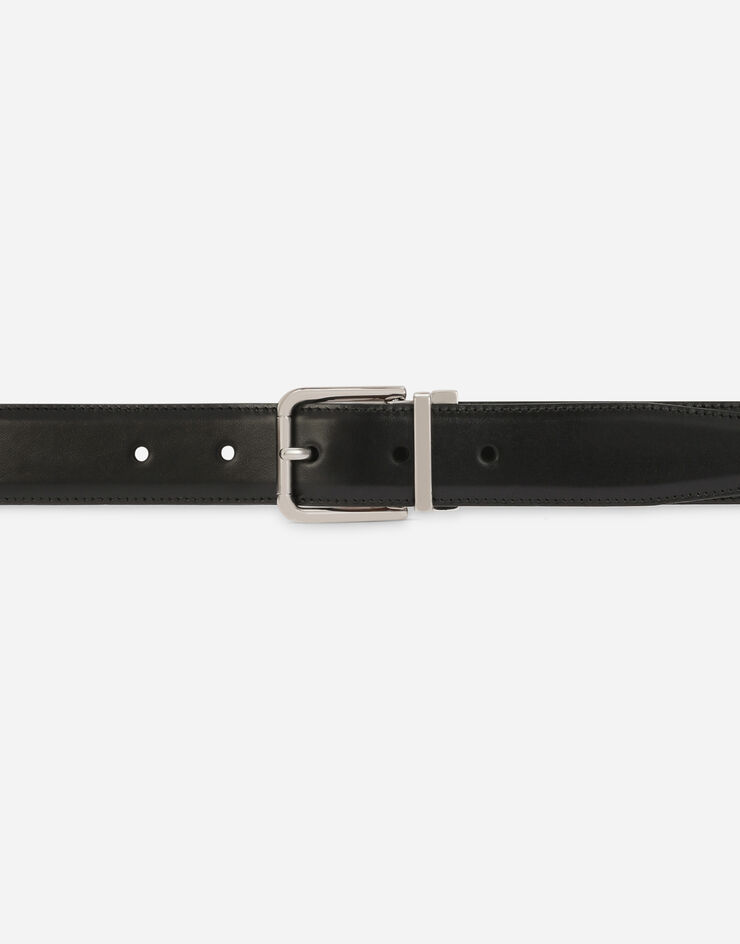 Dolce & Gabbana Cinturón en piel de becerro cepillada Negro BC4216AI935