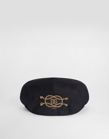 Dolce & Gabbana Gorra plana en algodón Blue GH587ZFUFOH