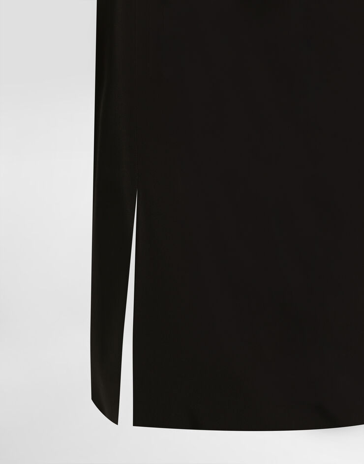 Dolce & Gabbana Structured cady dress Black F60G7TFUIAH
