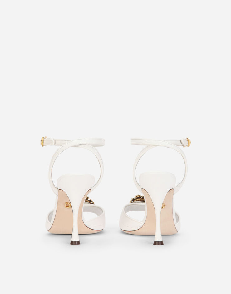 Dolce & Gabbana Matelassé nappa leather Devotion sandals BLANC CR0944AV967