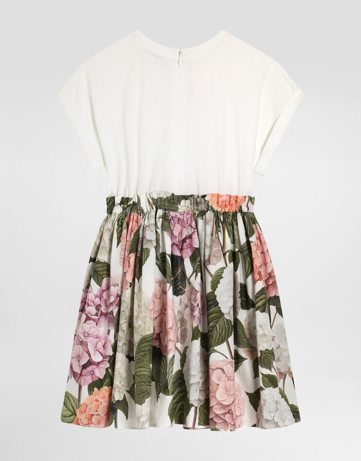 Dolce & Gabbana Hydrangea-print jersey dress Multicolor L5JDAUG7PQP