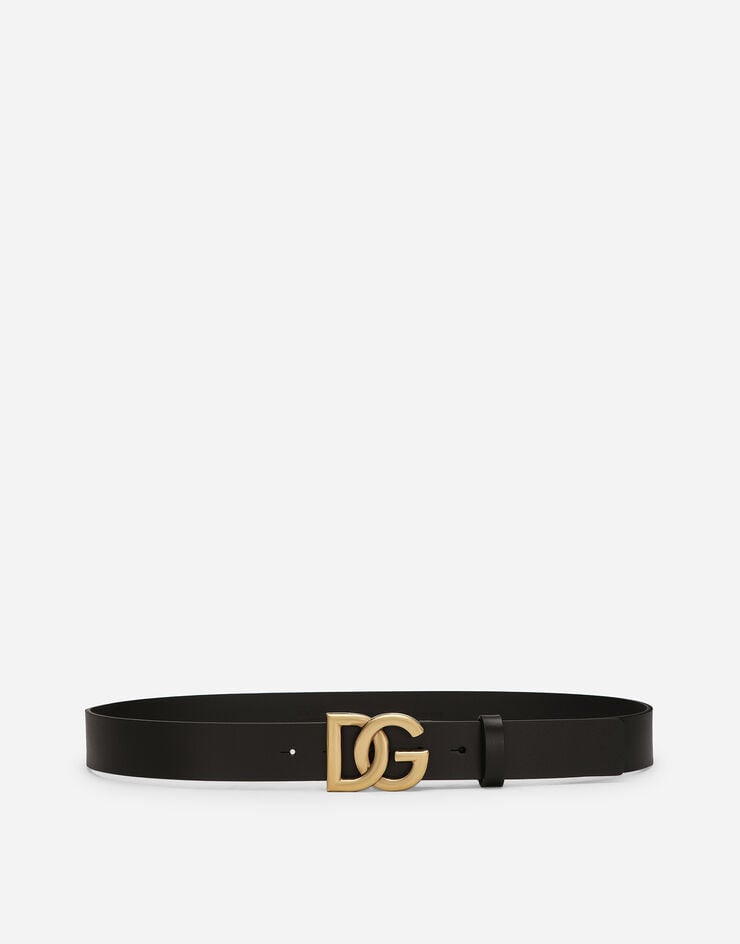 Dolce&Gabbana Cintura in cuoio lux con fibbia logo DG incrociato MULTICOLORE BC4644AX622