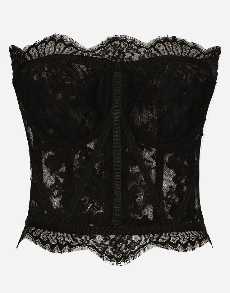 Dolce & Gabbana Bustier in pizzo Nero F72X4THLMQJ