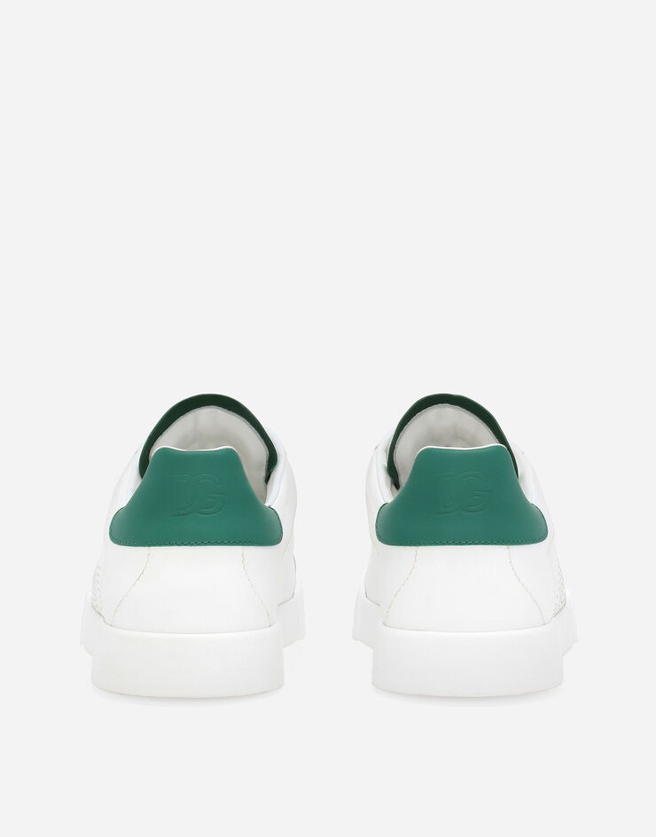 Dolce & Gabbana Zapatilla Portofino en piel de becerro Blanco CS2277AV066