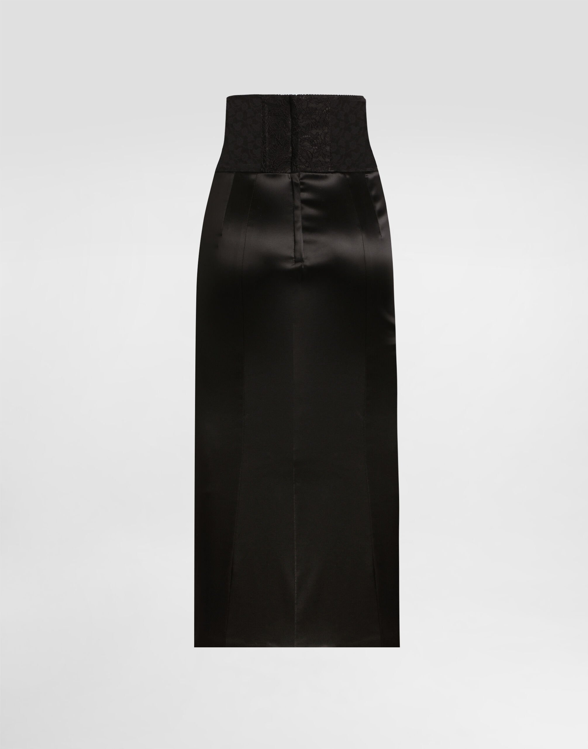 スカート DOLCE & GABBANA Woman Skirt Black F4CWOTFLSIM N0000 Pleated chiffon midi circle skirt in Black for Women