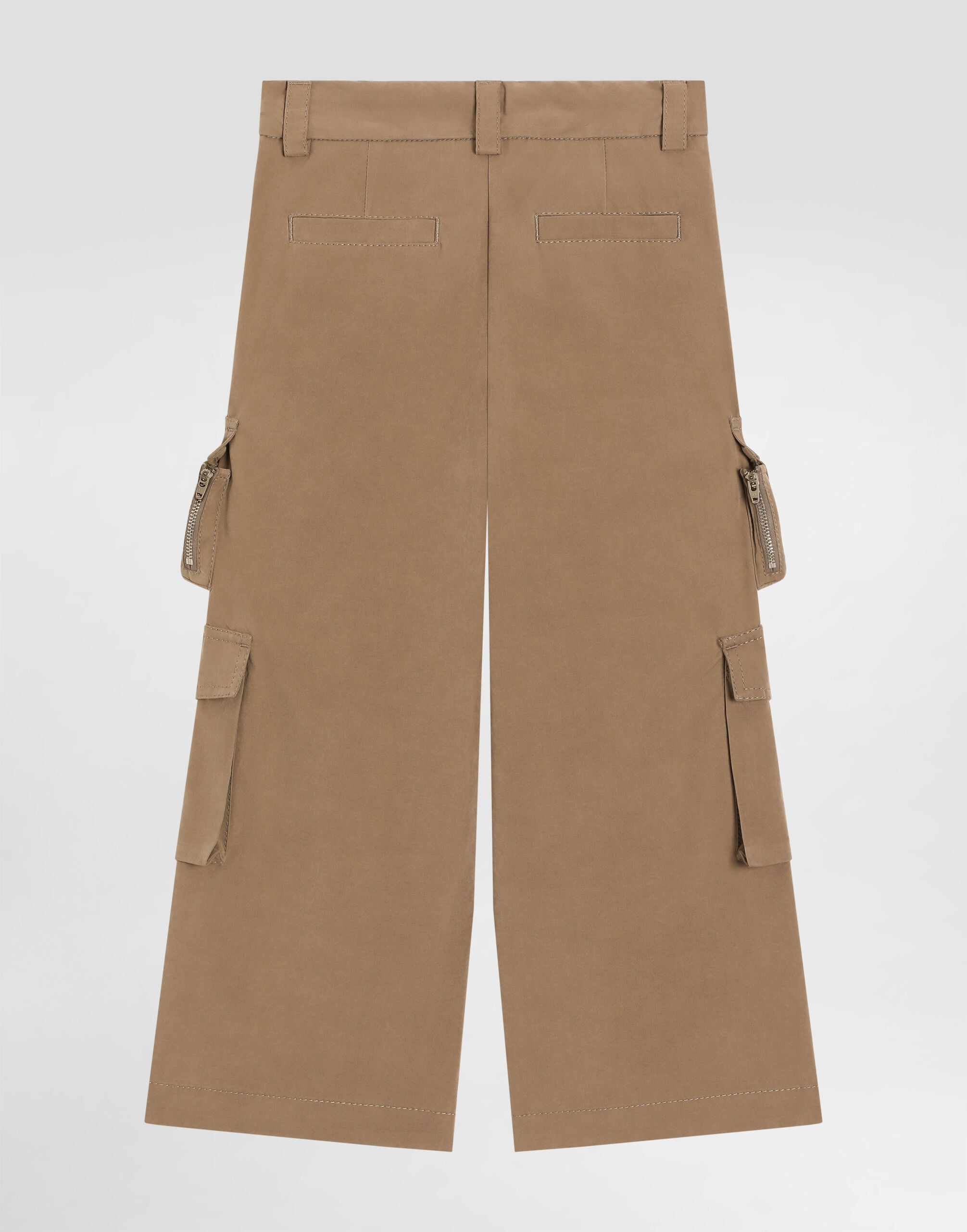 Waxed faille cargo trousers in Beige for Girls | Dolce&Gabbana® US