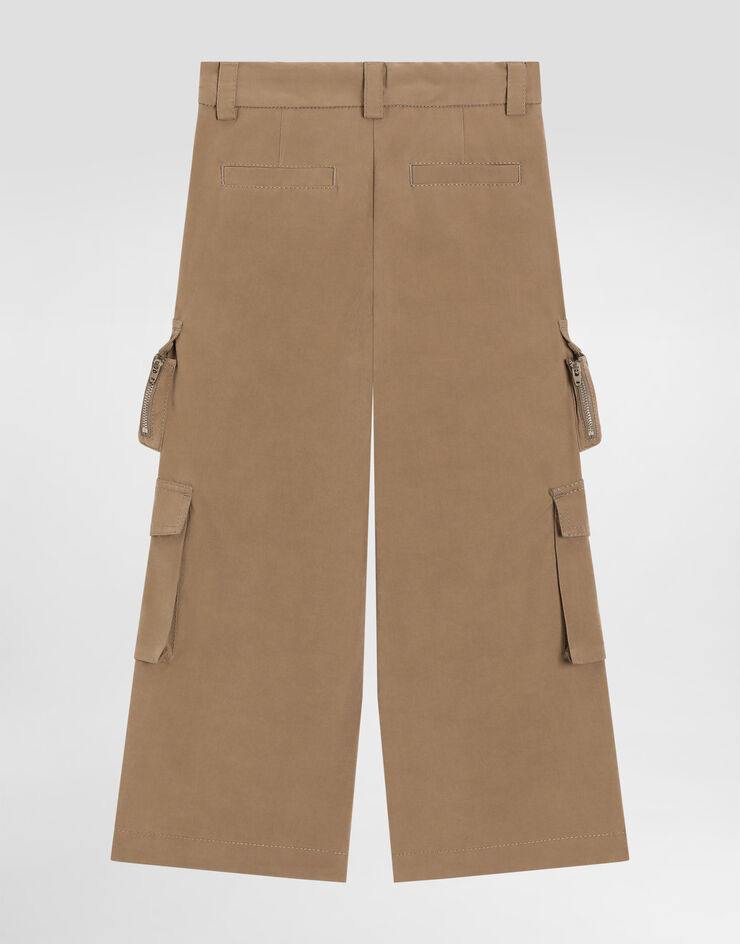 Dolce & Gabbana Waxed faille cargo trousers Beige L53P58HUMS8