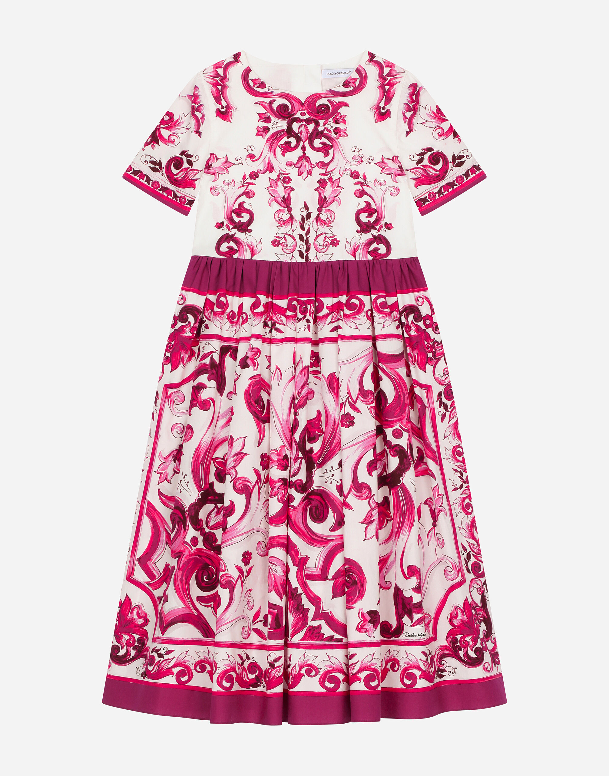 美品 Dolce&Gabbana 美シルエット 花柄 マヨルカ ドレス - メルカリ