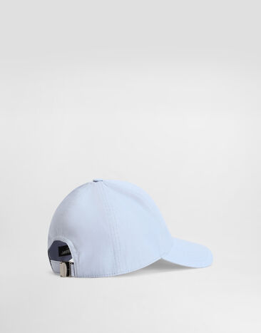 Dolce & Gabbana Gorra de béisbol en gabardina de algodón Azure GH590ZFUFNV