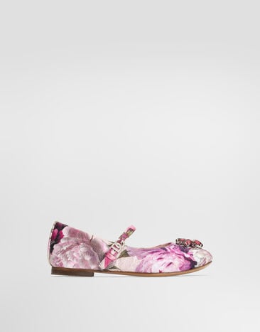 Dolce & Gabbana باليرينا من بروكار ببروش Multicolor D11440A0909