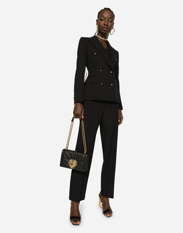 Dolce & Gabbana Medium Devotion bag in quilted nappa leather Black BB6652AV967