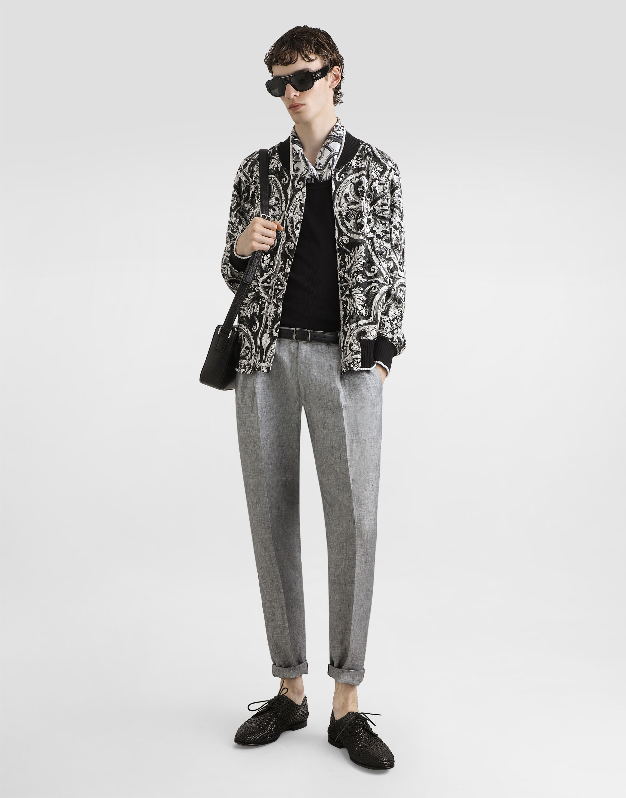 DOLCE&GABBANA 豪華立体コットンレースジャケット Majolica-print cordonetto lace jacket in Multicolor for Men