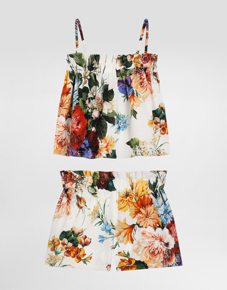 Dolce & Gabbana Flower-print poplin top and shorts set Print L51U10HS5TV