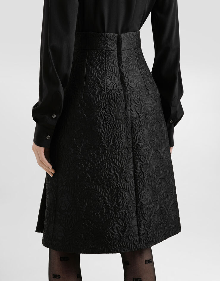 Dolce & Gabbana Peony brocade skirt Black F4CJ2THJMQO