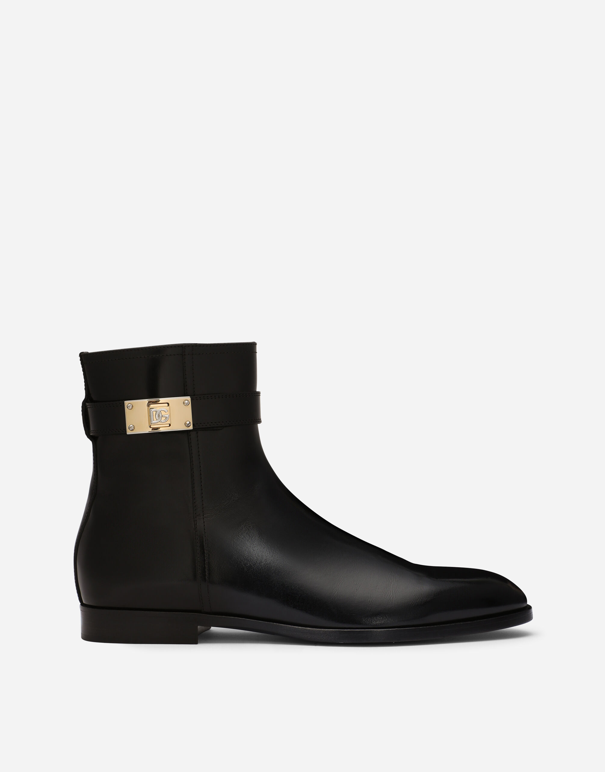 Dolce & Gabbana Bottines en cuir de veau bross� Noir A60590AT397