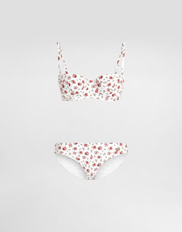 Dolce & Gabbana Small rose-print padded balconette bikini Multicolor O8A17JON0D1
